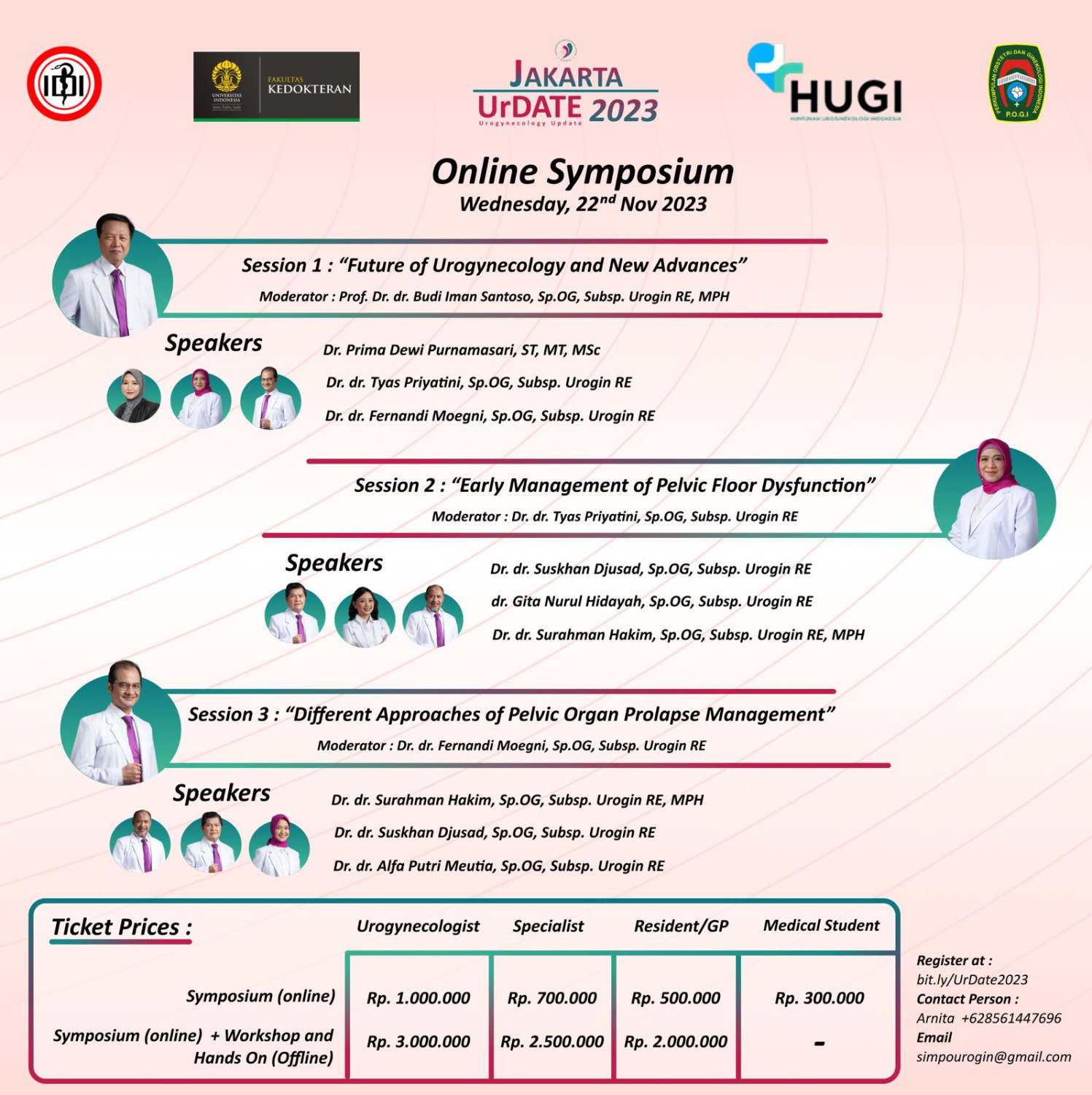 Jakarta Urogynecology Updates (UrDATE) 2023 Symposium & Workshop