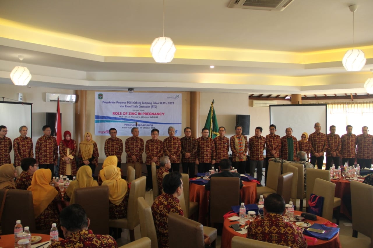Pelantikan POGI Cabang Lampung Periode 2019 - 2022