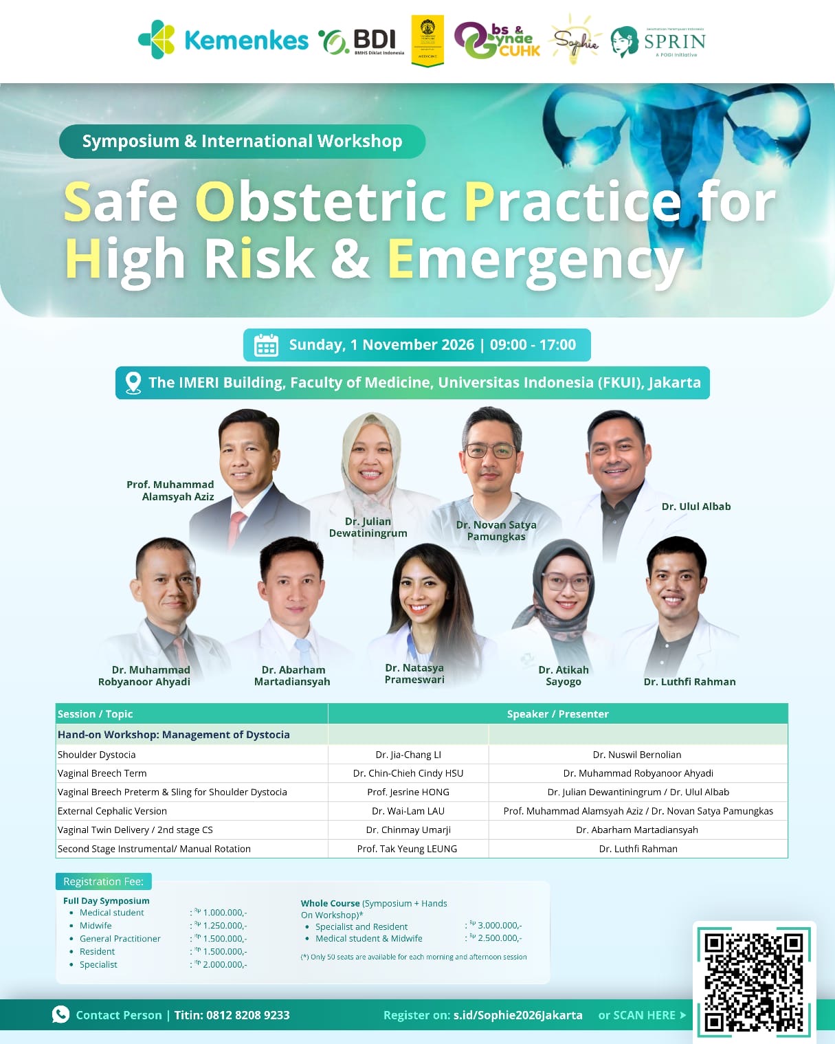SOPHIE 2026 | Symposium & International Workshop: Safe Obstetric Practice for High Risk & Emergency 