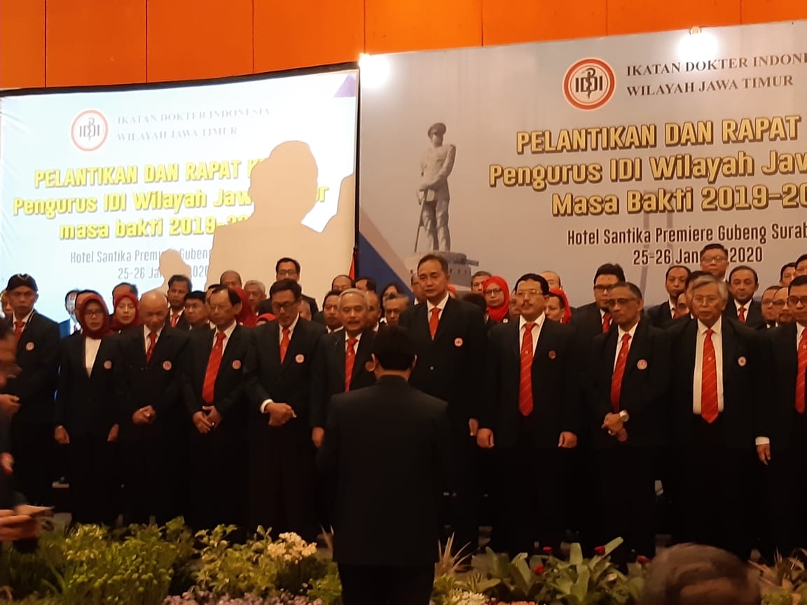 Pelantikan Ketua IDI wilayah Jawa Timur